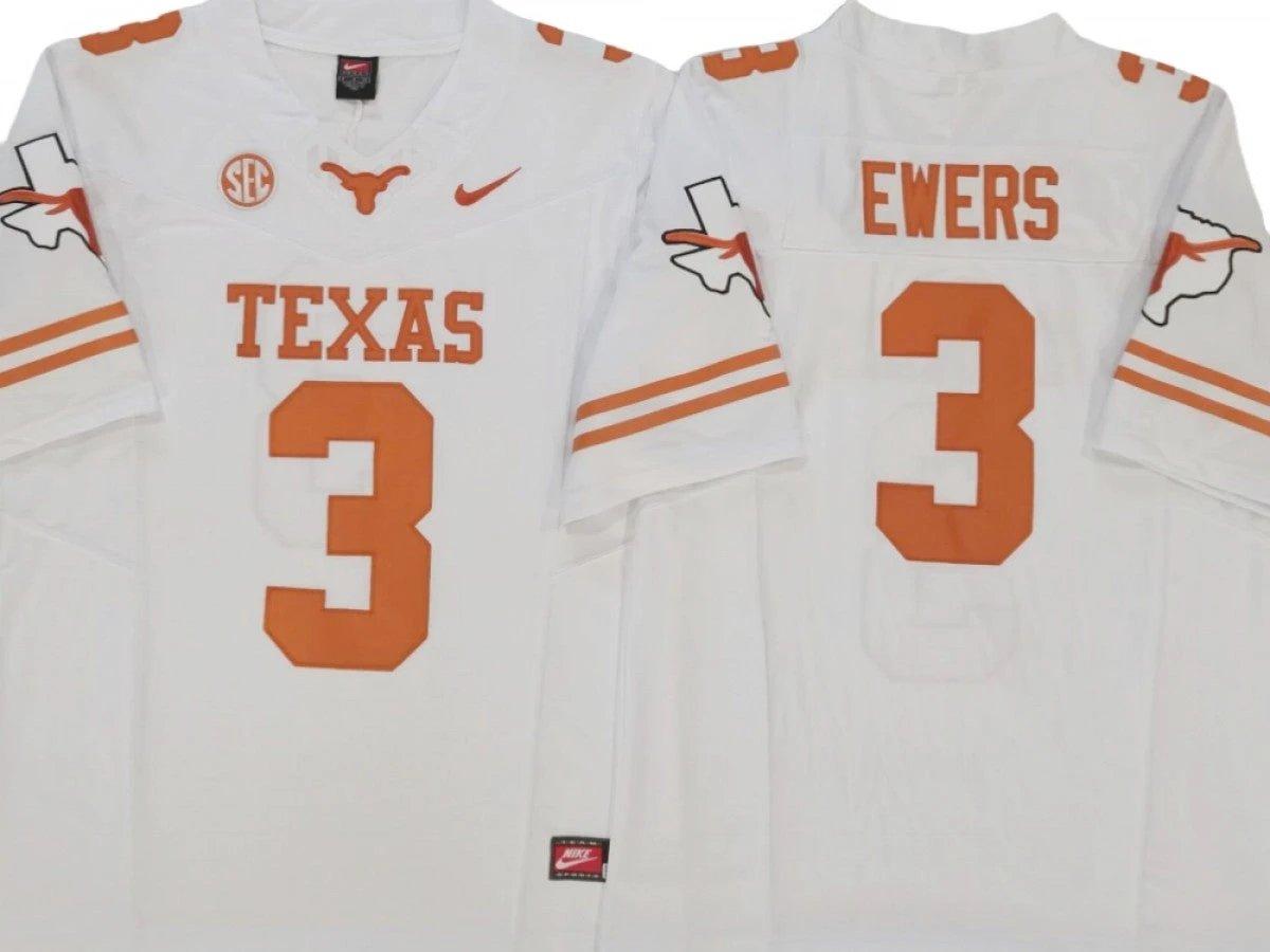 Texas Longhorns #3 Quinn Ewers Vapor F.U.S.E. Limited Jersey - Texas logo by My Store NCAA Football Jerseys