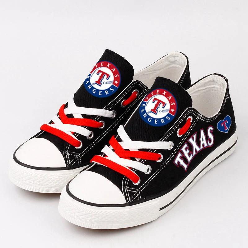 Texas Rangers Limited Print Low Top Canvas Shoes Sport Sneakers For Men Women Fans by Crocs