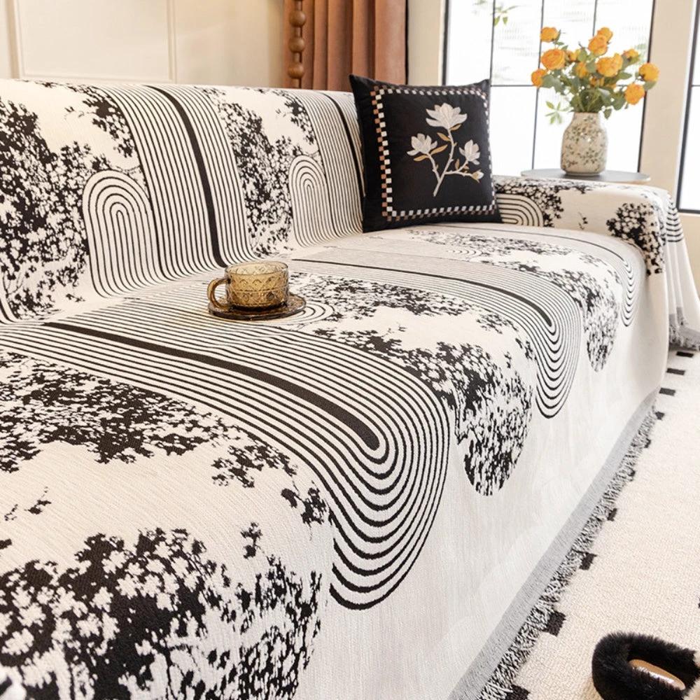 Mosaic Lines Pattern Sofa Cover by Casa & Beyond
