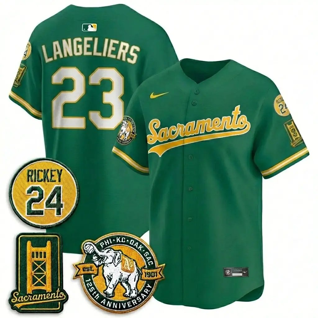 OAK 2026 Alternate Sacramento - Celebrating 125 Years - Limited Vapor Green Jersey - All Stitched by Oakland Athletics