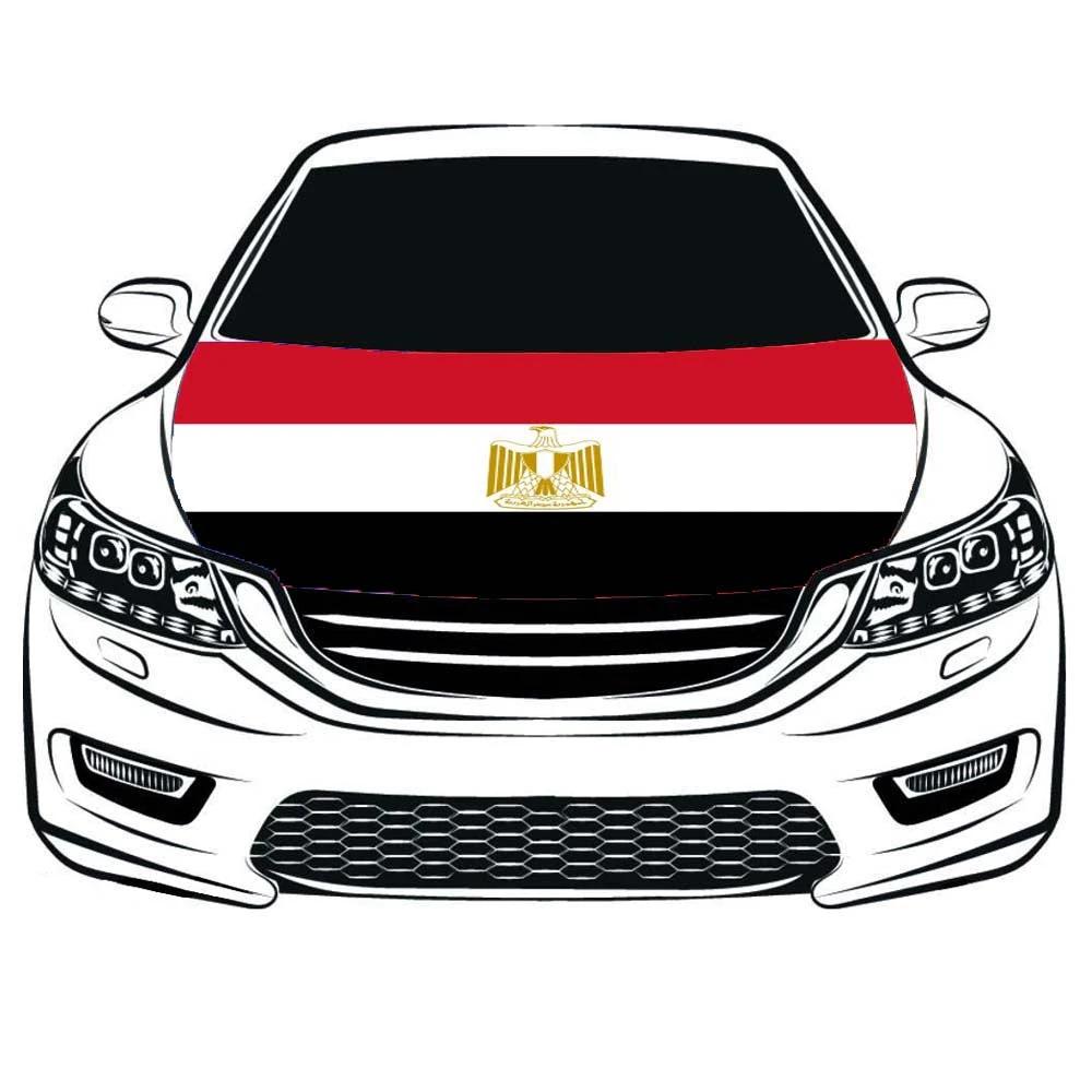 Egypt Flag,The Arab Republic of Egypt Car Hood Cover Flag ,3.3X5ft/6X7FT, 100% Polyester Elastic Fabrics Can be Washed by flagsshop