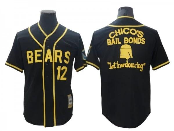 The Bad News Bears #12 Tanner Boyle Black Chico's Bail Bonds Movie Baseball Jersey by My Store
