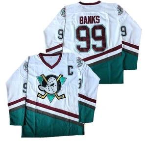 The Mighty Ducks #99 Bank Team Hockey Jersey by Hockey David