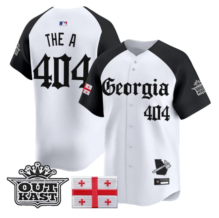 The A Jersey #404 Atlanta Braves Georgia Outkast Gothic Stitched by My Store