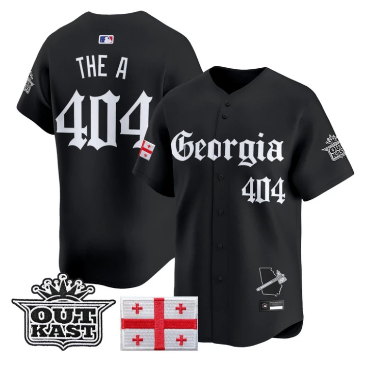 The A Jersey #404 Atlanta Braves Georgia Outkast Gothic Stitched by My Store