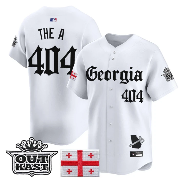 The A Jersey #404 Atlanta Braves Georgia Outkast Gothic Stitched by My Store
