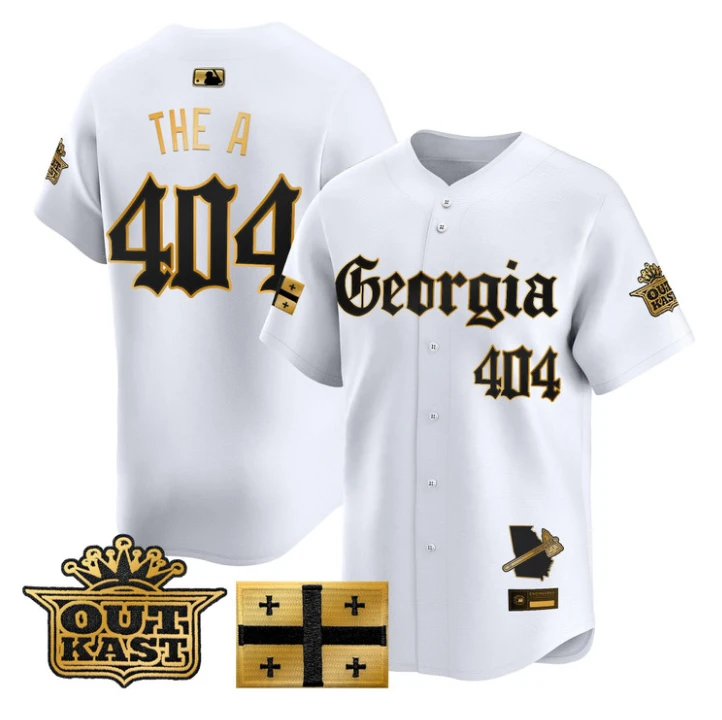 The A Jersey #404 Atlanta Braves Georgia Outkast Gothic Stitched by My Store