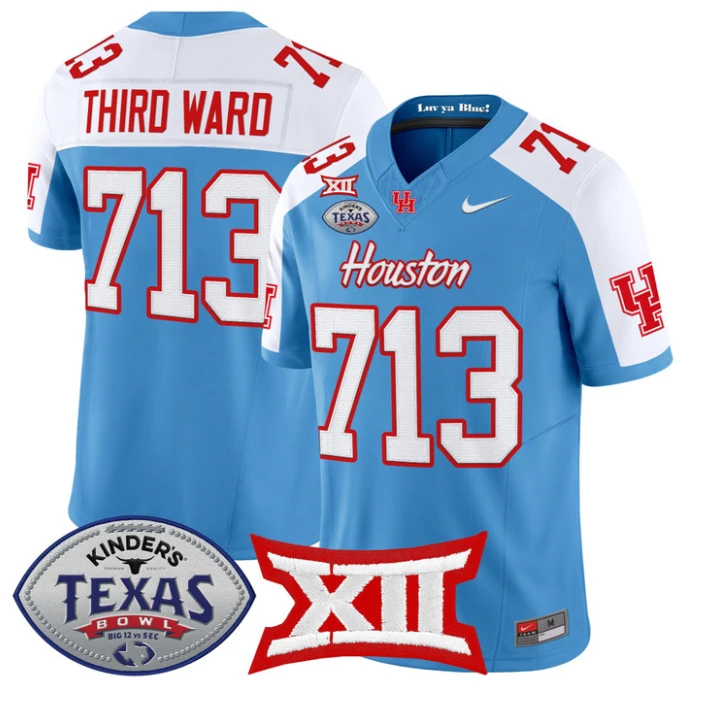 Third Ward Jersey #713 Houston Cougars 2025 Texas Bowl Stitched by My Store NCAA Football Jerseys