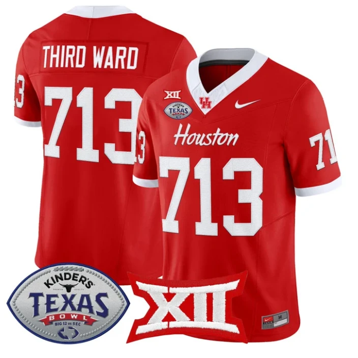 Third Ward Jersey #713 Houston Cougars 2025 Texas Bowl Stitched by My Store NCAA Football Jerseys