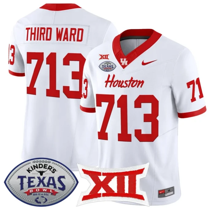 Third Ward Jersey #713 Houston Cougars 2025 Texas Bowl Stitched by My Store NCAA Football Jerseys