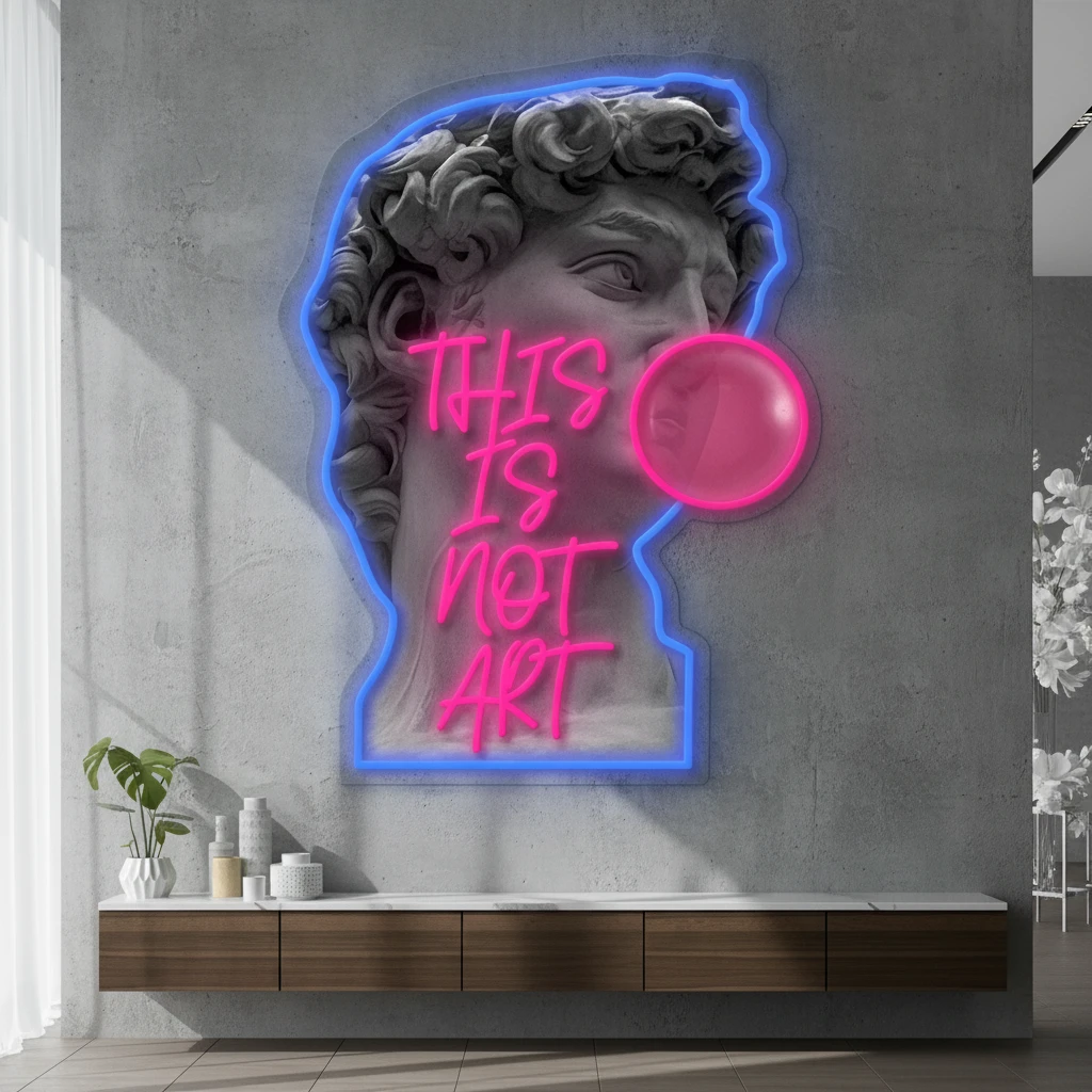 "This Is Not Art " LED Neon Sign by Neonchics Signs