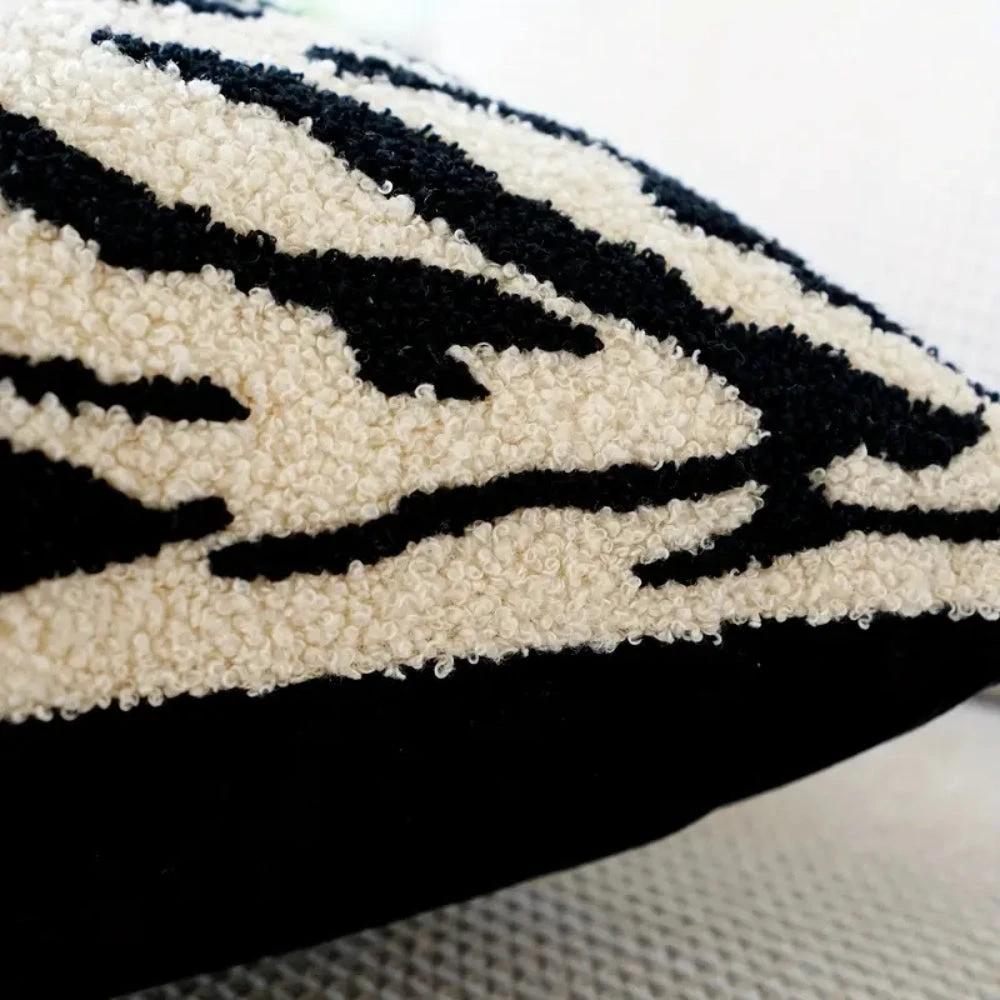 White Tiger Stripe Cushion Cover by Casa & Beyond
