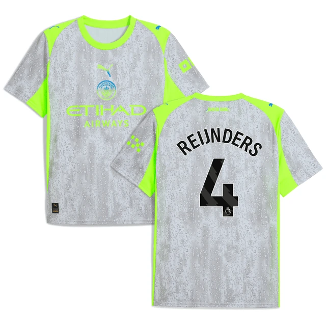 Tijjani Reijnders 4 Manchester City 2025-26 Third Men Jersey – Gray by Soccer Jersey