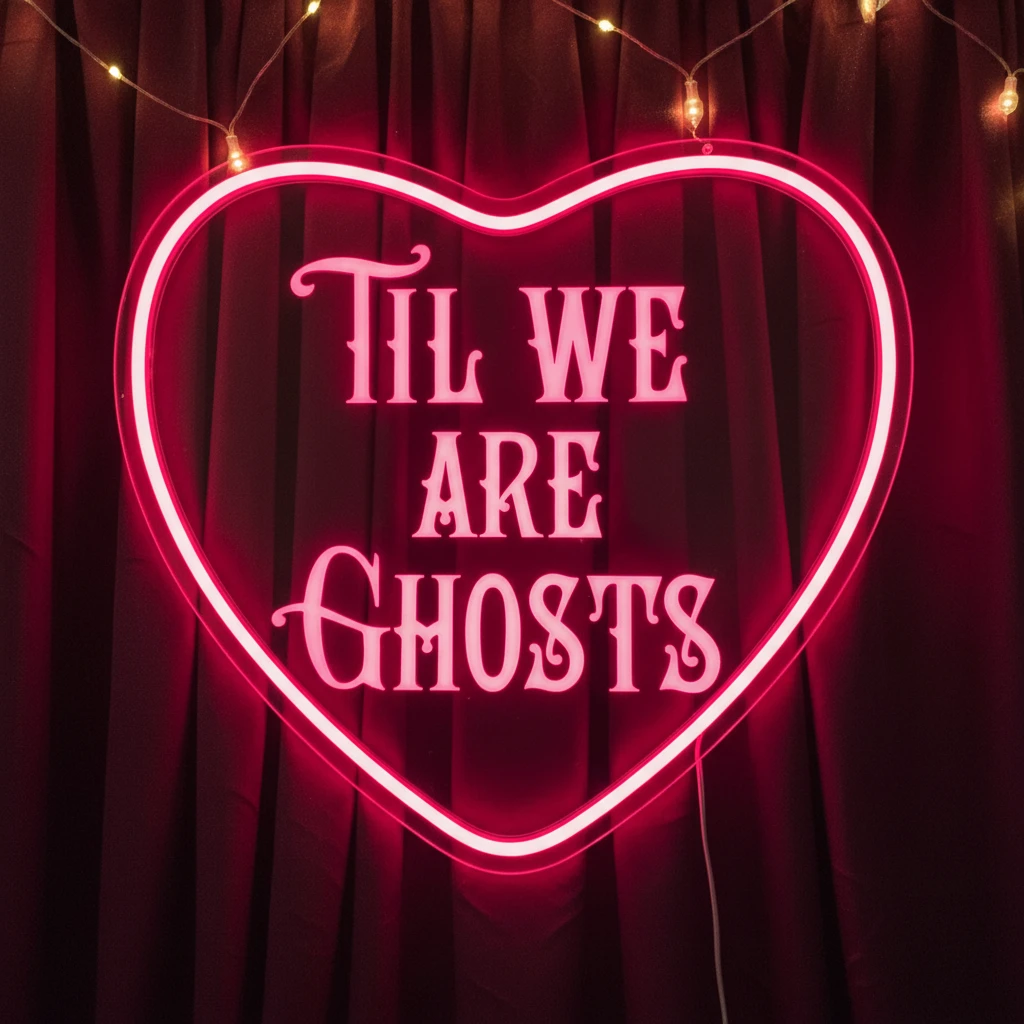 Til We Are Ghosts Neon Sign for Wedding&Home Decor by Neonchics