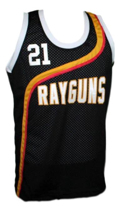 Tim Duncan Jersey #21 Roswell Rayguns Basketball Sewn Black by My store basketball