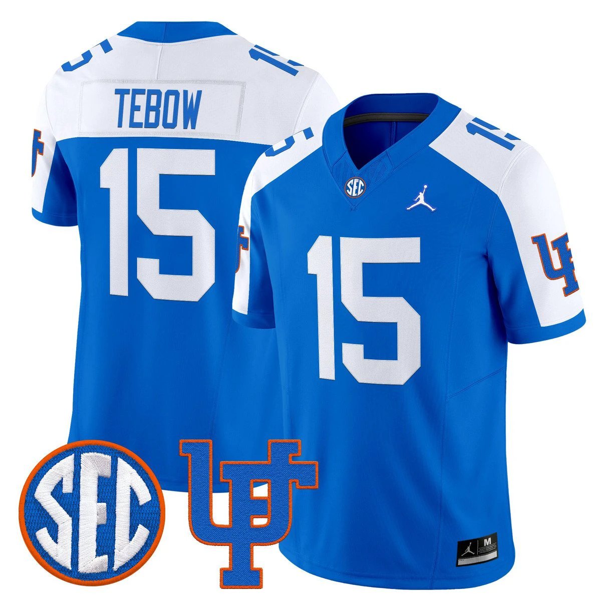 Tim Tebow Jersey #15 Florida Gators 1960s Throwback Vapor Limited by My Store NCAA Football Jerseys