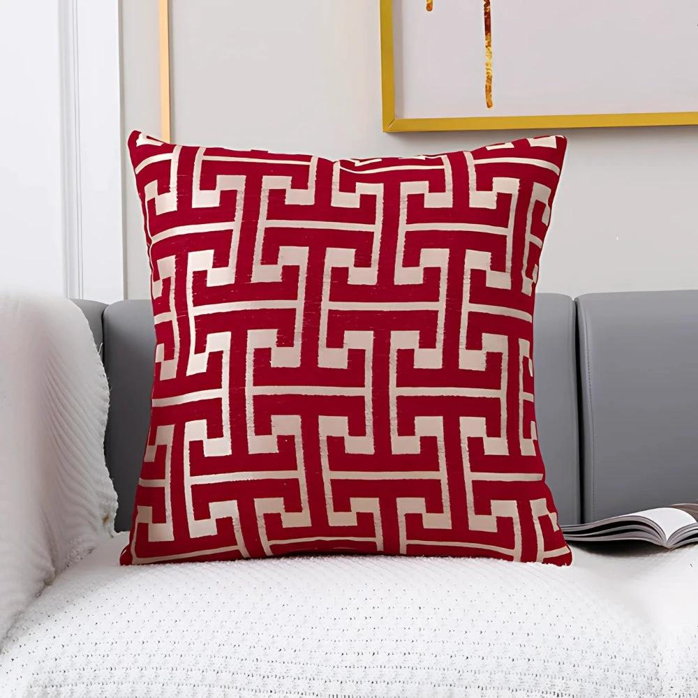 Timeless Maze Pattern Cushion Cover by Casa & Beyond