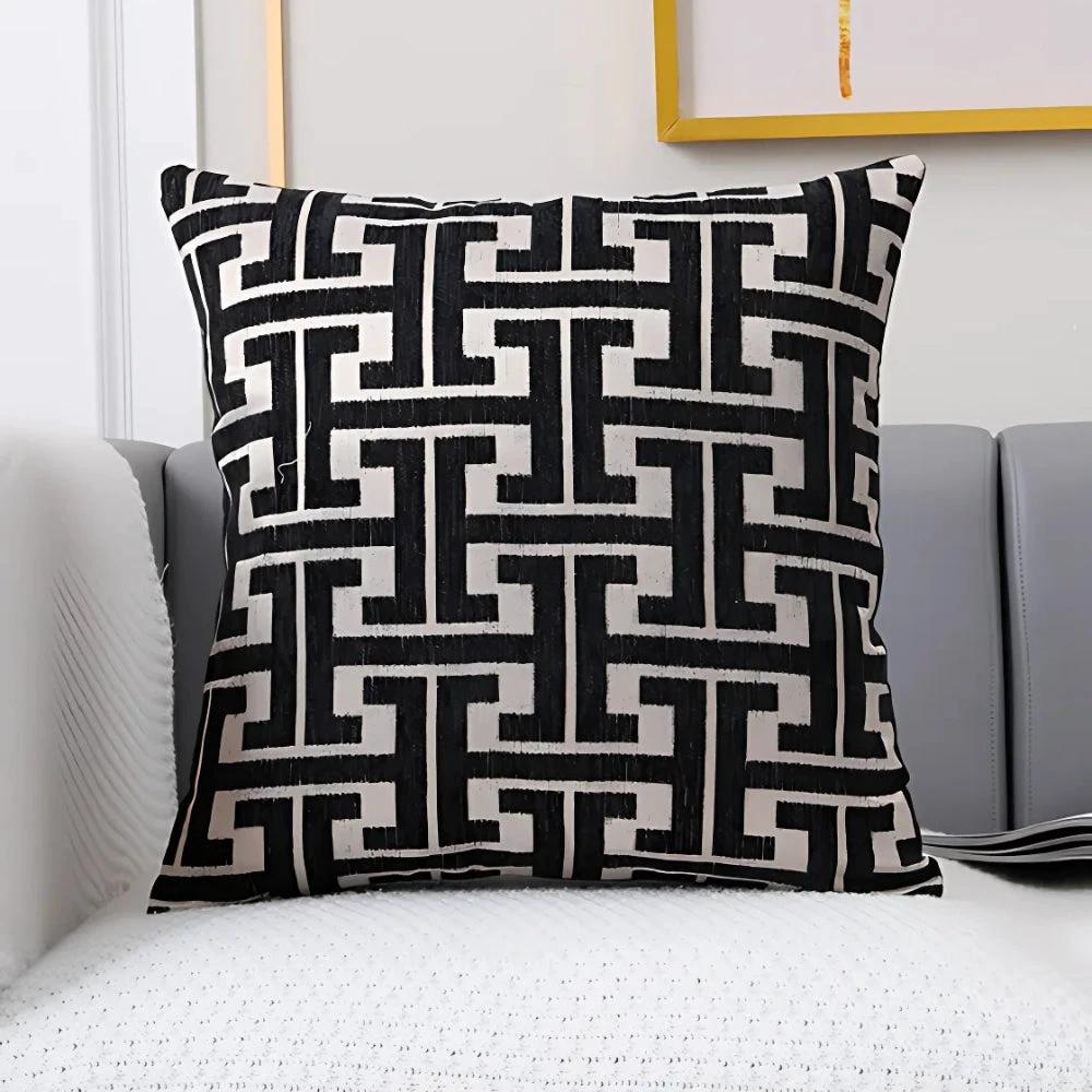 Timeless Maze Pattern Cushion Cover by Casa & Beyond