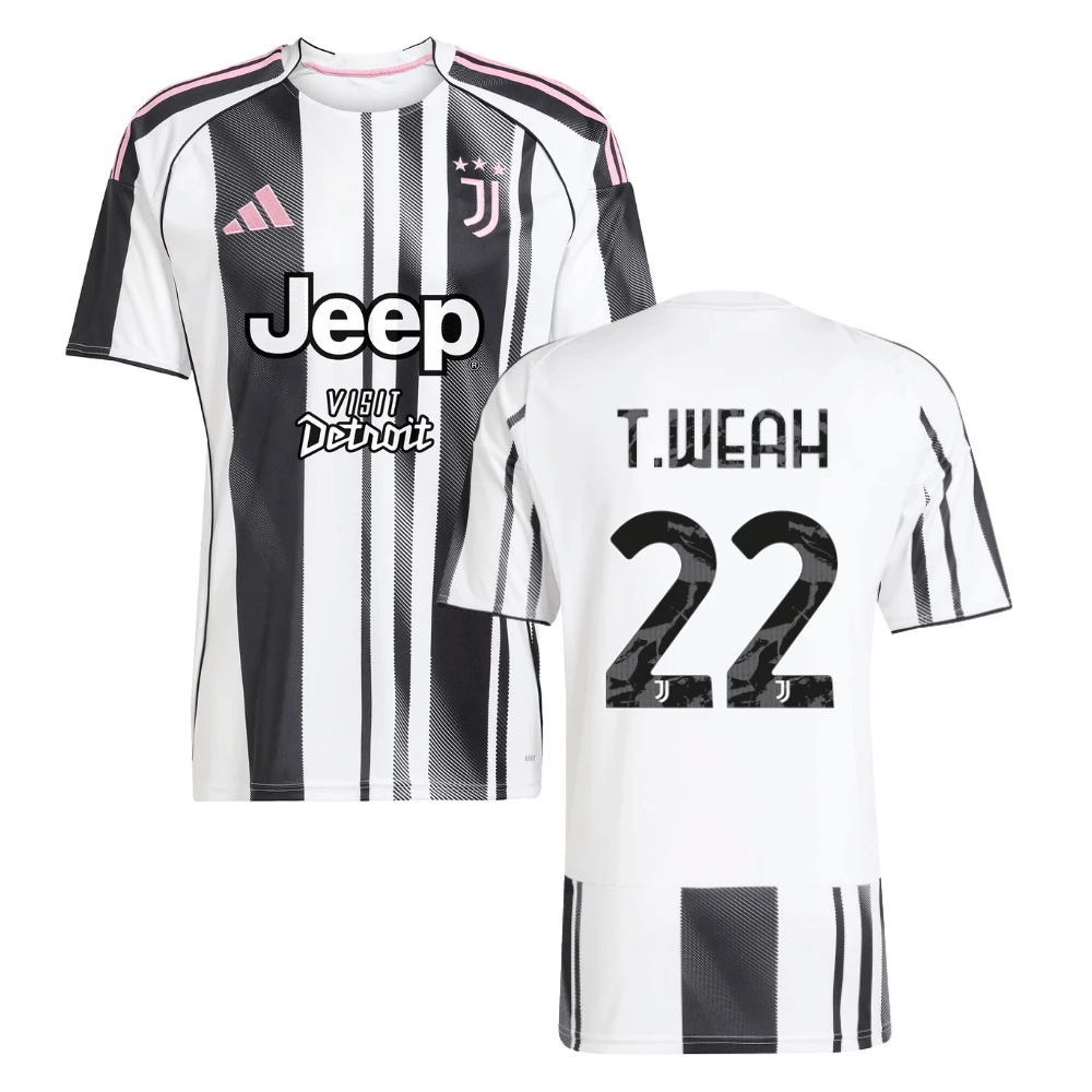 Timothy Weah 22 Juventus 2025-26 Home Men Jersey – White by Soccer Jersey