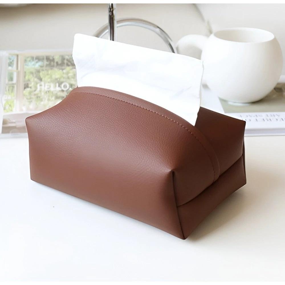 Tisovo Stylish Leather Tissue Case by Casa & Beyond
