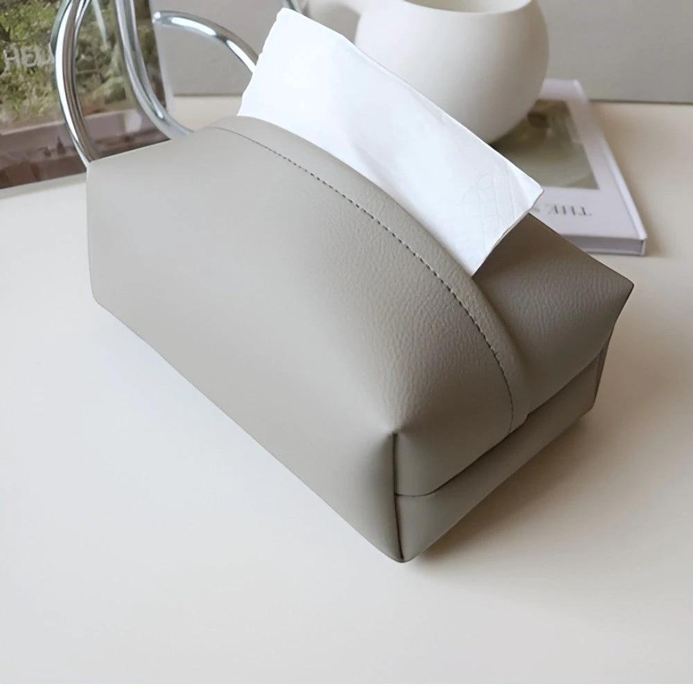 Tisovo Stylish Leather Tissue Case by Casa & Beyond