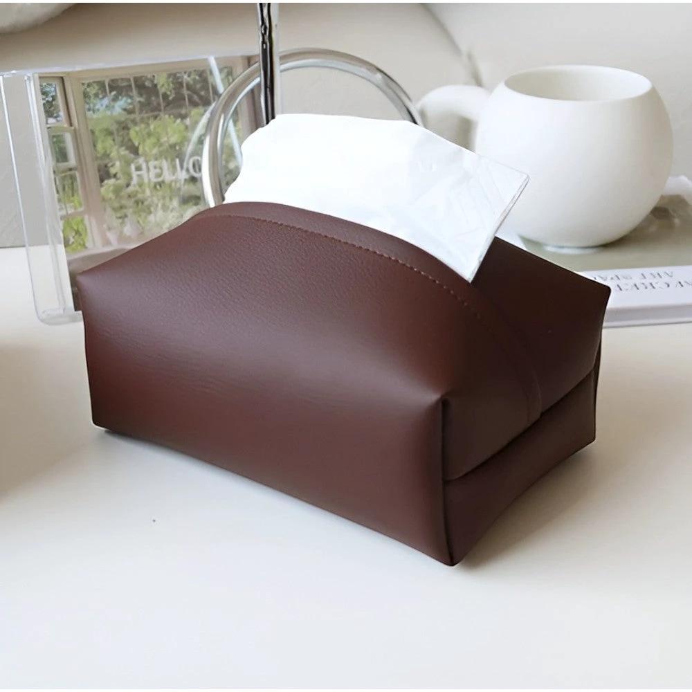 Tisovo Stylish Leather Tissue Case by Casa & Beyond