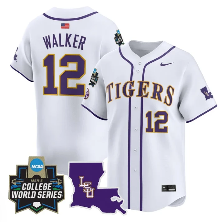 Todd Walker Jersey #12 LSU Tigers 2025 World Series Stitched White by My Store