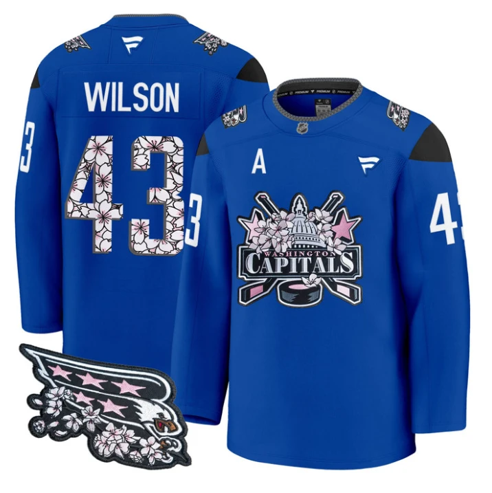 Tom Wilson Jersey #43 Washington Capitals 2026 Premium Stitched by Hockey David