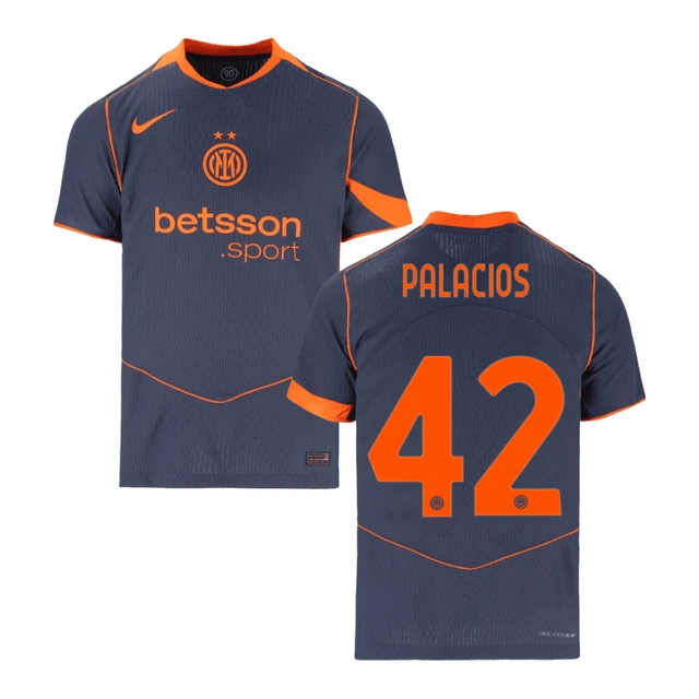 Tomás Palacios 42 Inter Milan 2025-26 Third Match Jersey – Gray by Soccer Jersey