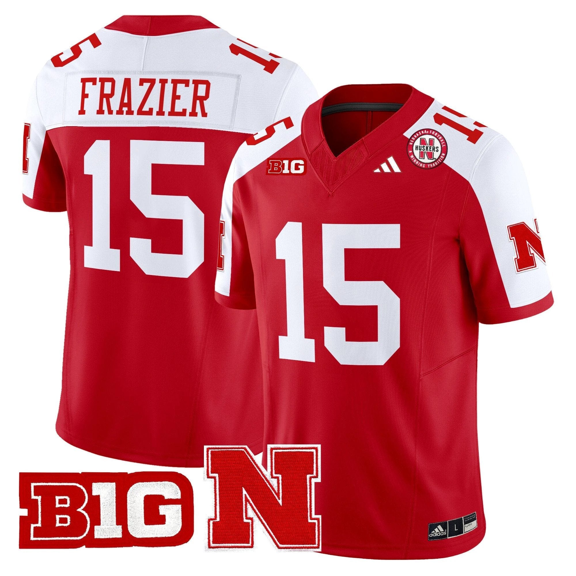 Tommie Frazier Jersey #15 Nebraska Cornhuskers 2025 Stitched Scarlet Alternate by My Store