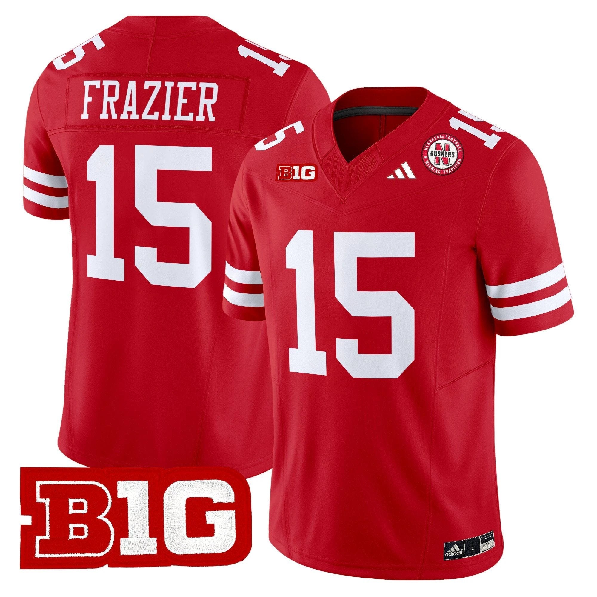 Tommie Frazier Jersey #15 Nebraska Cornhuskers 2025 Stitched Scarlet by NCAA Football Jersey
