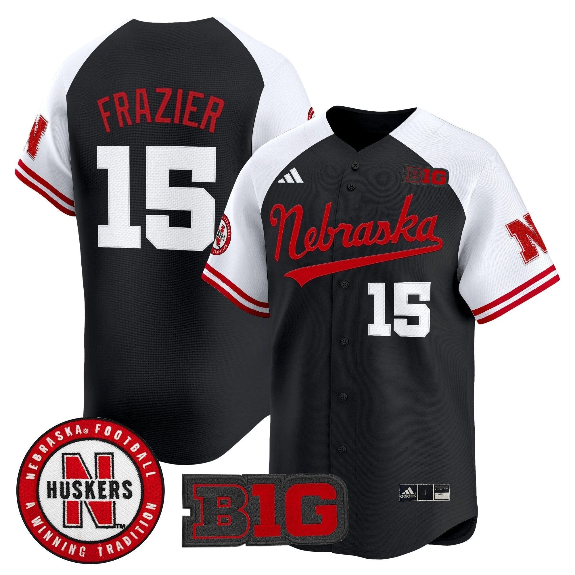 Tommie Frazier Jersey #15 Nebraska Cornhuskers 2025 Vapor Baseball Alternate by My Store