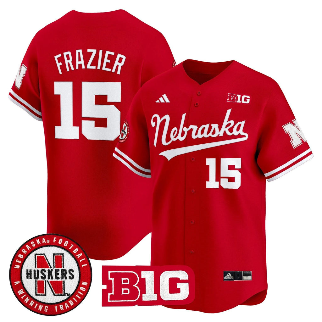 Tommie Frazier Jersey #15 Nebraska Cornhuskers 2025 Vapor Baseball Scarlet by My Store