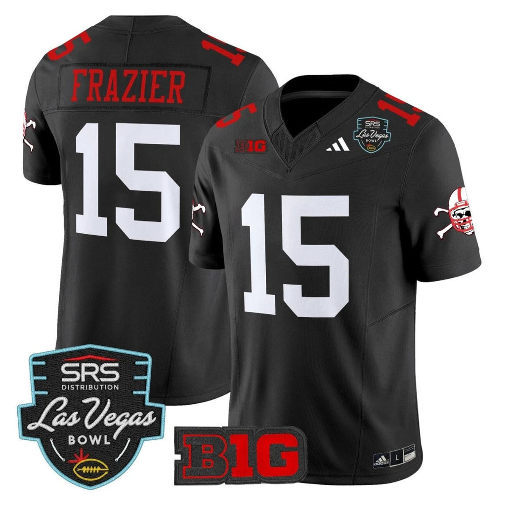 Tommie Frazier Jersey #15 Nebraska Cornhuskers 2025 Las Vegas Bowl Stitched by My Store NCAA Football Jerseys