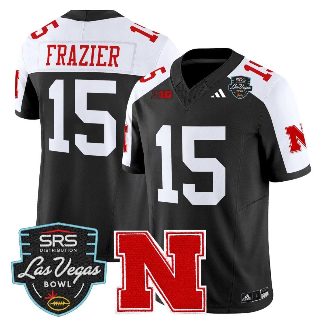 Tommie Frazier Jersey #15 Nebraska Cornhuskers 2025 Las Vegas Bowl Stitched by My Store NCAA Football Jerseys