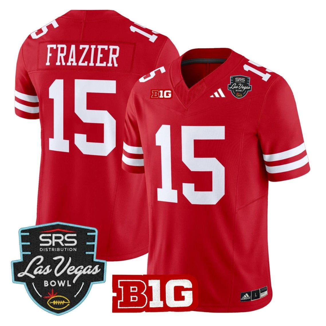 Tommie Frazier Jersey #15 Nebraska Cornhuskers 2025 Las Vegas Bowl Stitched by My Store NCAA Football Jerseys