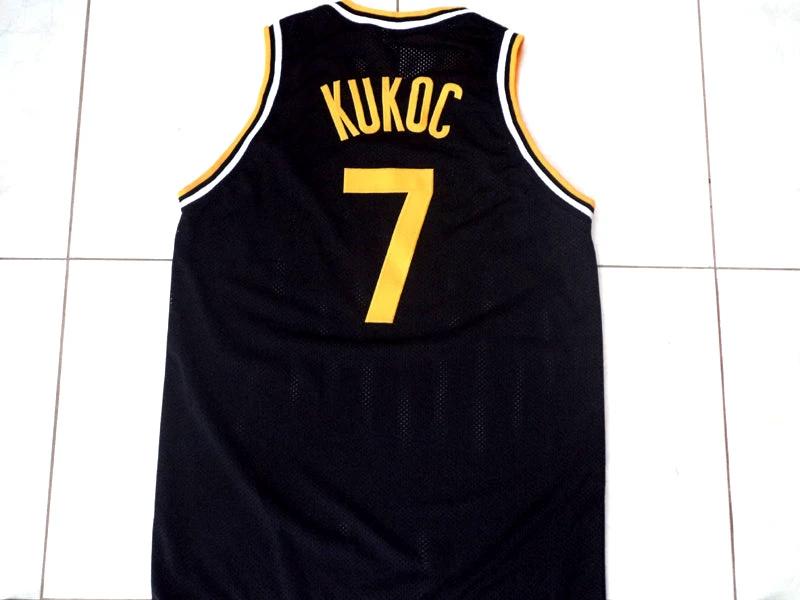 Toni Kucok Jersey #7 Jugoplastika Yugoslavia Basketball Black by My store basketball