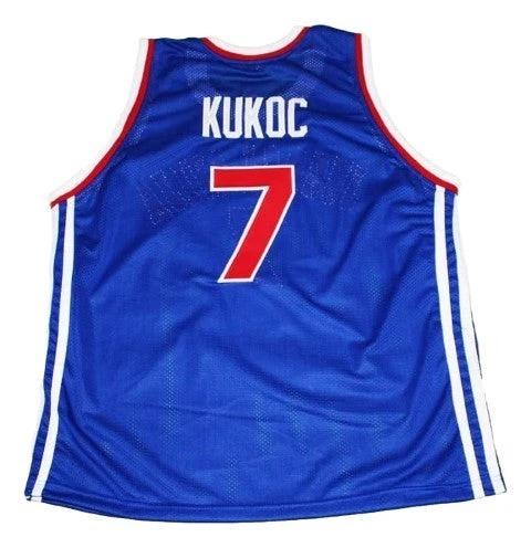 Toni Kukoc Jersey #7 Jugoslavija Yugoslavia Basketball Blue by My store basketball