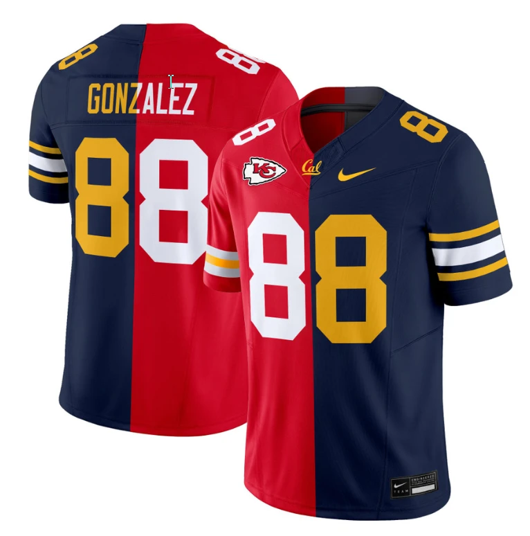 Tony Gonzalez Jersey #88 California Golden Bears Split Vapor Limited Football by NCAA Football Jersey