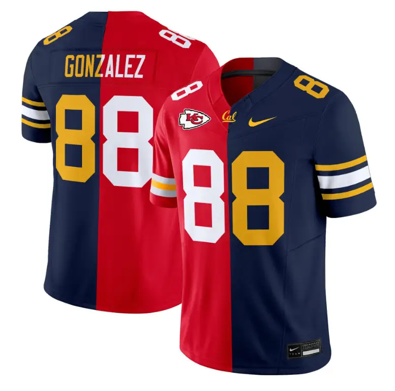 Tony Gonzalez Jersey #88 California Golden Bears Split Vapor Limited Stitched by NCAA Football Jersey