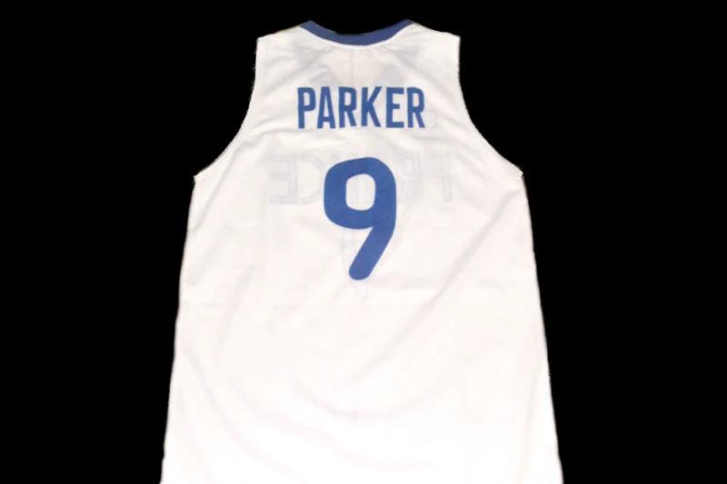 Tony Parker Jersey #9 Team France Basketball White by My store basketball