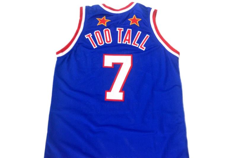 Too Tall Jersey #7 Harlem Globetrotters Basketball Blue by My store basketball