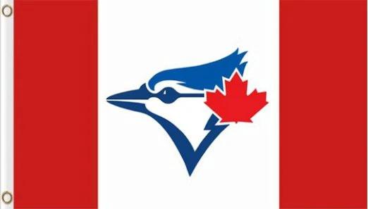 Toronto Blue Jays Flag Baseball Red 3X5Ft Banner USA Polyester with Brass Grommets by flagsjustdoit