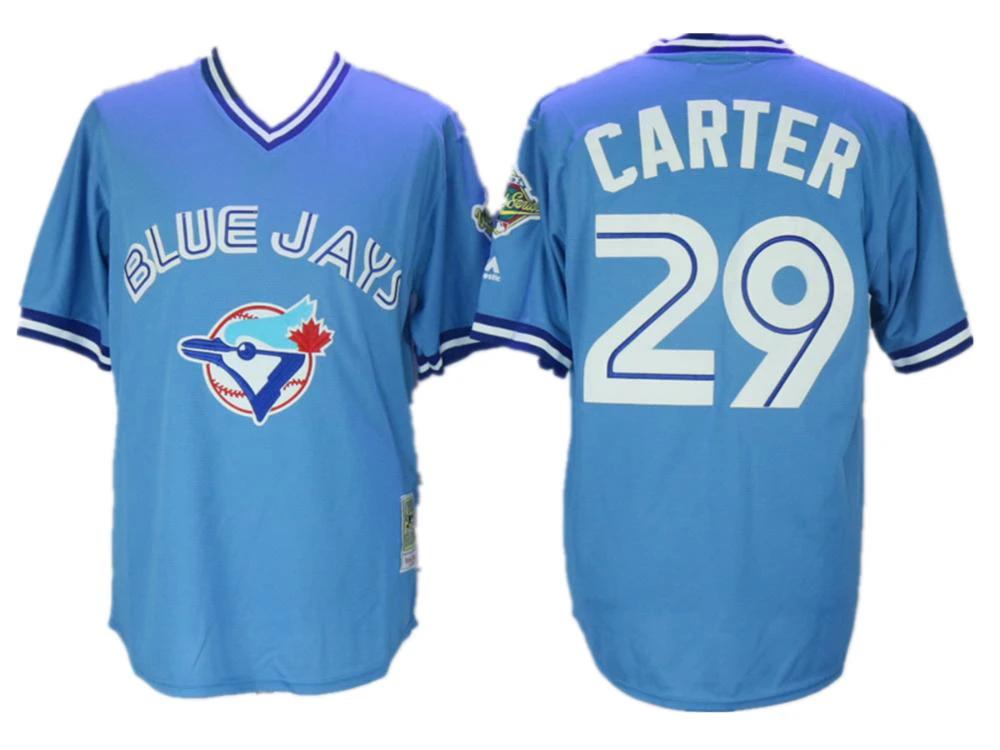 Toronto Blue Jays Joe Carter Blue 1993 World Series Throwback Pullover Jersey by My Store