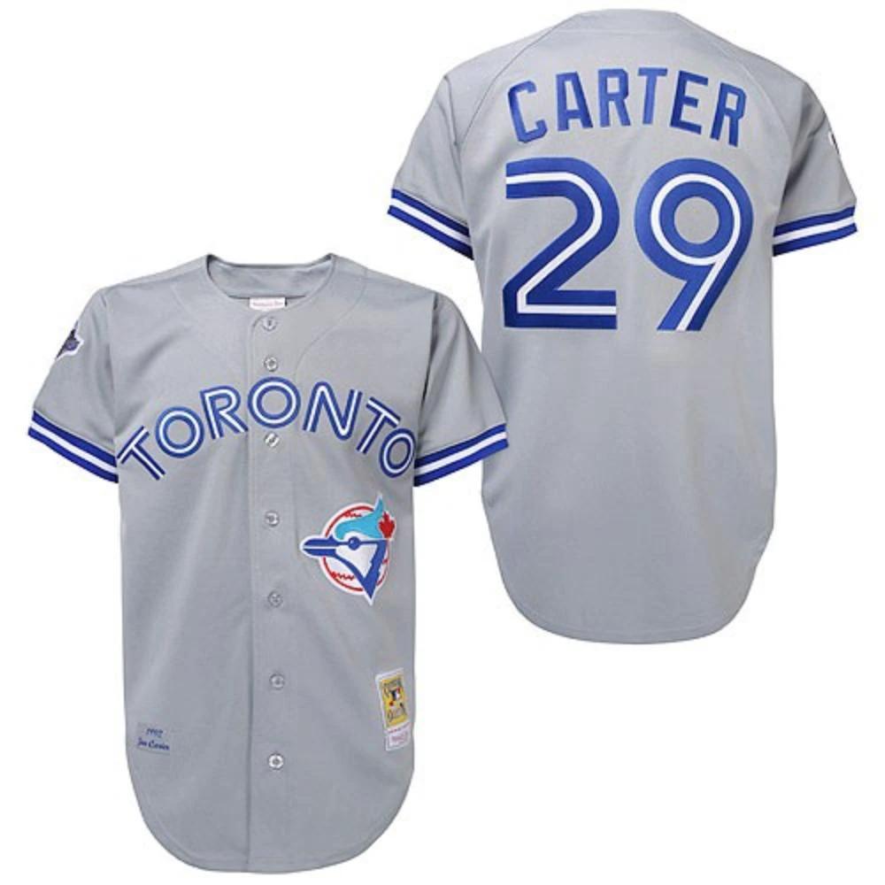 Toronto Blue Jays Joe Carter Grey 1992 Throwback Jersey by My Store