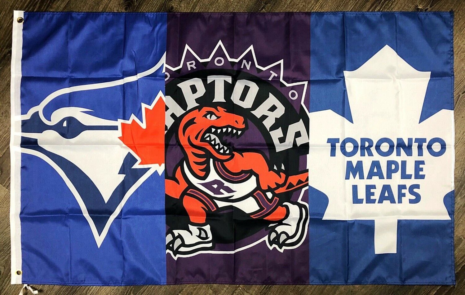 Toronto Blue Jays Raptors Maple Leafs Flag 3x5 ft Sports Banner Man-Cave Garage by flagsjustdoit