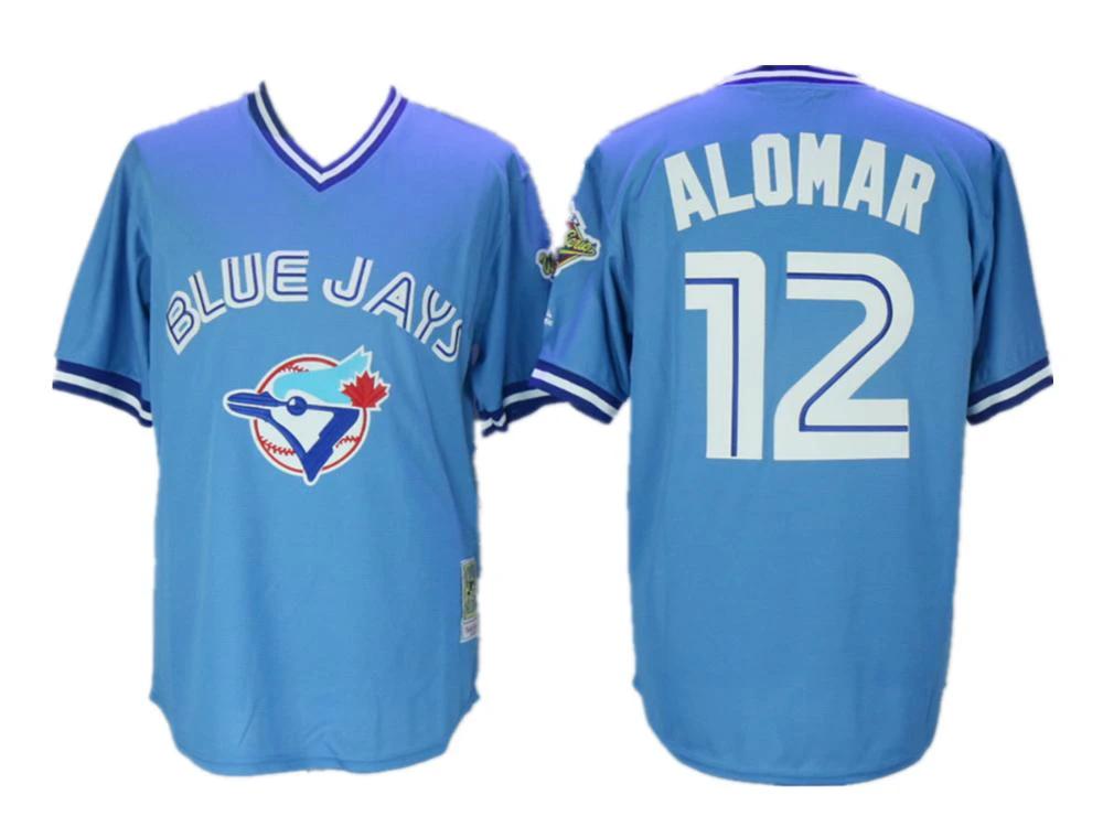 Toronto Blue Jays Roberto Alomar Blue 1993 World Series Throwback Jersey by My Store