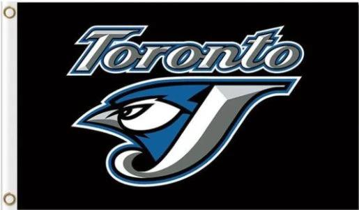 Toronto Blue Jays Sport Black 3X5Ft Banner USA Polyester with Brass Grommets by flagsjustdoit