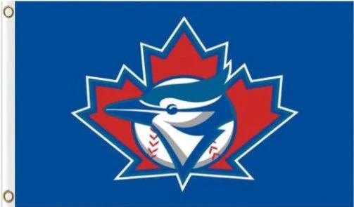 Toronto Blue Jays US Flag 3X5Ft Banner USA Polyester with Brass Grommets by flagsjustdoit