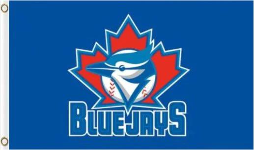 Toronto Blue Jays US Flag Blue Red 3X5Ft Banner USA Polyester with Brass Grommets by flagsjustdoit